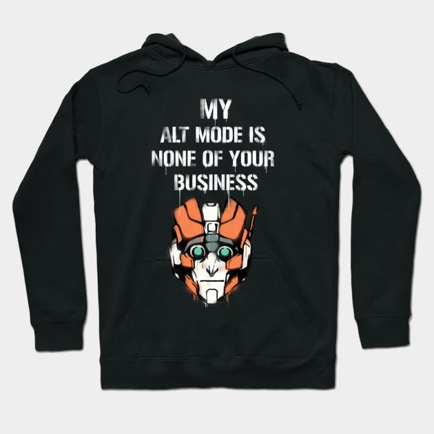 TF - Alt Mode (white) Hoodie by DEADBUNNEH